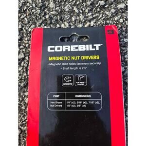 Corebilt 9-Piece Magnetic Nut Driver Set – Impact-Rated
